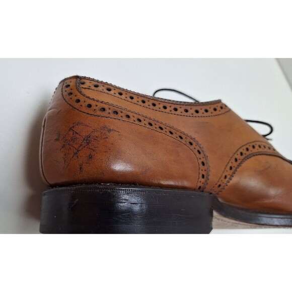 Allen Edmonds Sanford Cap Toe Oxford Brogue Dress Shoes Brown Leather Size 10D main image 8